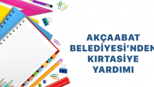 Akçaabat Belediyesi'nde kırtasiye yardımı