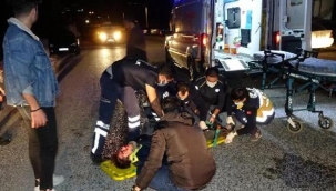 Motosikletlerin çarpıştığı kazada 2 sürücü de ağır yaralandı