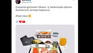 THY'den iç hatlarda ikram kararı! Başlıyor...