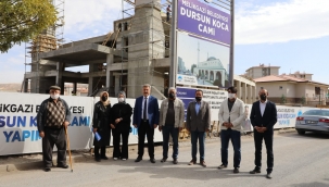 Başkan Palancıoğlu, Dursun Koca Cami'nin inşaatını inceledi
