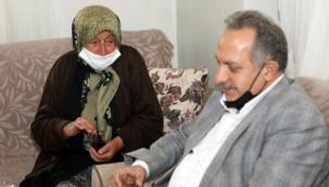 Başkan Yalçın Fatma Teyze'nin yine duasını aldı