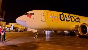 FlyDubai Havayolları'nın Ankara'ya ilk doğrudan seferine "su taklı" karşılama