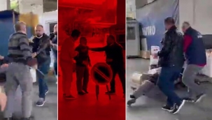 İstanbul'da müşteri ile kargocu arasındaki kavga kamerada