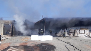 Kütahya'da fabrikada yangın