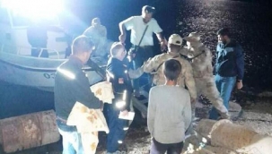 Rüzgar nedeniyle teknede mahsur alan balıkçı kurtarıldı