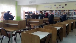 Sorgun'da Şehit Mücahit Erbaş Anadolu İmam Hatip Lisesinde kütüphane açıldı