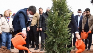 Aksaray'da öğretmenler için 24 bin fidan dikildi