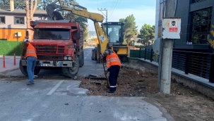 Bursa Osmangazi'de bozulan yollar asfaltlanıyor 