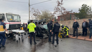 Kayseri'de beton mikseri ile minibüs çarpıştı: 1 ölü 