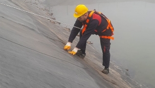 Kocaeli'nde gölete ayıların verdiği zarar tamir edildi 