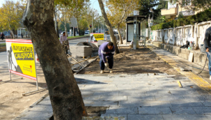 NFK Bulvarı’nda Yürüyüş Yolları Yenileniyor