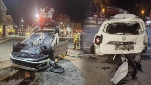 Otomobil takla attı, metrelerce sürüklendi: 3 yaralı