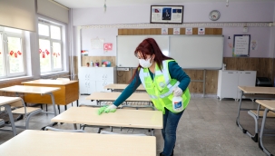 Talas Acil Müdahale Ekibi'nden ara tatilde okullara detaylı temizlik