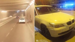 Ters yönde giden alkollü sürücüye ceza!