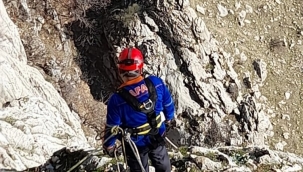 Adıyaman Gerger'de mahsur kalan 9 keçiyi AFAD kurtardı