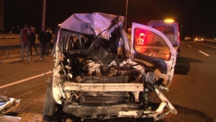 Ankara Çevre Yolun’da feci kaza! Otomobil kullanılamaz hale geldi