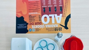 Bursa'da kadın şiddete yemekli mesaj