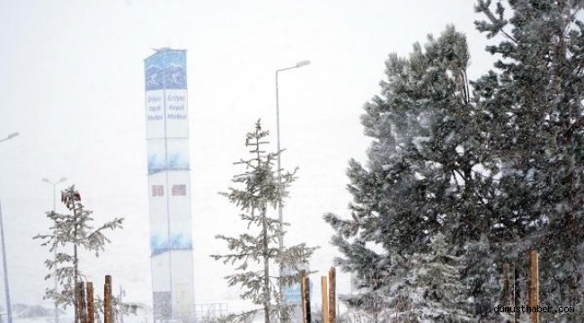 Erciyes'te kar kalınlığı 20 santime ulaştı