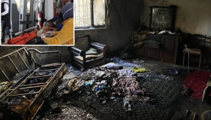  Evdeki Yangında Annesinin Yalnız Bıraktığı Bebeği Komşu Kurtardı