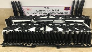 Konya'da silah kaçakçılığı operasyonunda 90 av tüfeği ele geçirildi