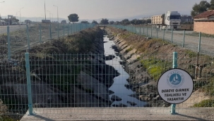 Manisa'da dere yatağı güvenli hale geldi 