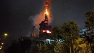 Talaş siloları alev topuna döndü!