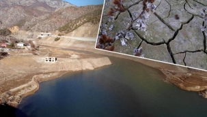 Torul Baraj Gölü'nde su seviyesi 45 metre çekildi