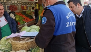 Bursa Kestel'de semt pazarlarına Zabıta denetimi