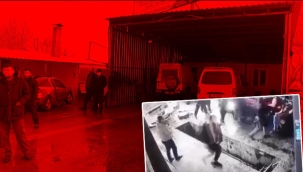 Büyükçekmece'de tamirhaneyi levyelerle bastılar! O anlar kamerada