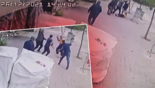 Eşine şiddet uygulayan kocaya linç girişimi görüntüleri ortaya çıktı