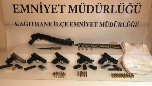 Kağıthane'de ruhsatsız silah operasyonu: 6 kişi yakalandı