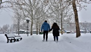 Kar yağışı "Mevlana şehri"ni beyaza bürüdü