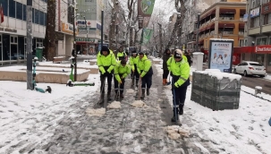 Kocaeli'de 'Park ve Bahçeler'de kar seferberliği