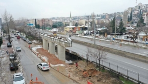 Kocaeli Kuruçeşme tramvay köprüsünü çalışmaları devam ediyor 