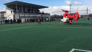 Konya'da maçta helikopter arası