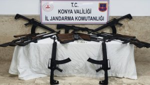 Konya'da bir imalathanede usulsüz üretilen 19 av tüfeği ele geçirildi