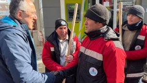 Nevşehir'de Başkan Savran'dan kar ekibine teşekkür