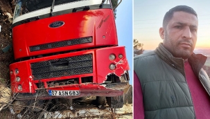 Ormanda açılan yolda tomruk kamyonu devrildi: 1 ölü