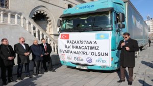 Sivas'tan Kazakistan'a ilk ihracat tırı uğurlandı
