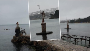 Sosyal medyada gündem oldu: Sinop'un 'Poseidon heykeli'
