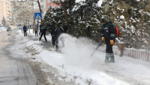 Talas'ta her noktada kış çalışması