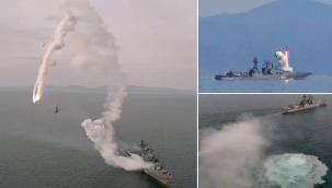 Karadeniz'deki Rus savaş gemilerinden Kalibr füzeleri atıldı