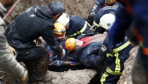 Kayseri'de kanal inşaatında göçük: 1 işçi toprak altında kaldı