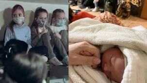 Kiev metrosunda mucize: Gözlerini savaşa açtı