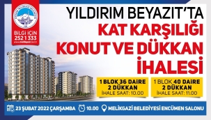 Melikgazi Belediyesi'nden kat karşılığı konut ve dükkan ihalesi