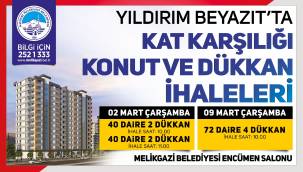 Melikgazi'de Konut ve dükkan ihalesi
