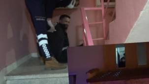 Pencereden atlarken, polis içeri çekerek kurtardı; o anlar kamerada