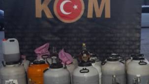 Sahte içki üreten bir kişi yakalandı