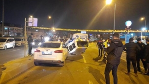 Şüphelileri takip eden ekip aracı takla attı: 2 polis yaralı