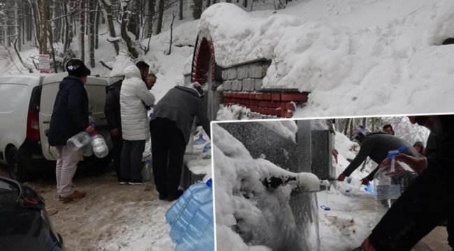 Uludağ'da eksi 10 derecede su kuyruğu